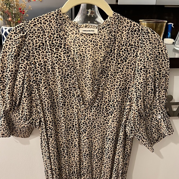 Zadig & Voltaire Leopard Print Dress Sz XS - Picture 4 of 16